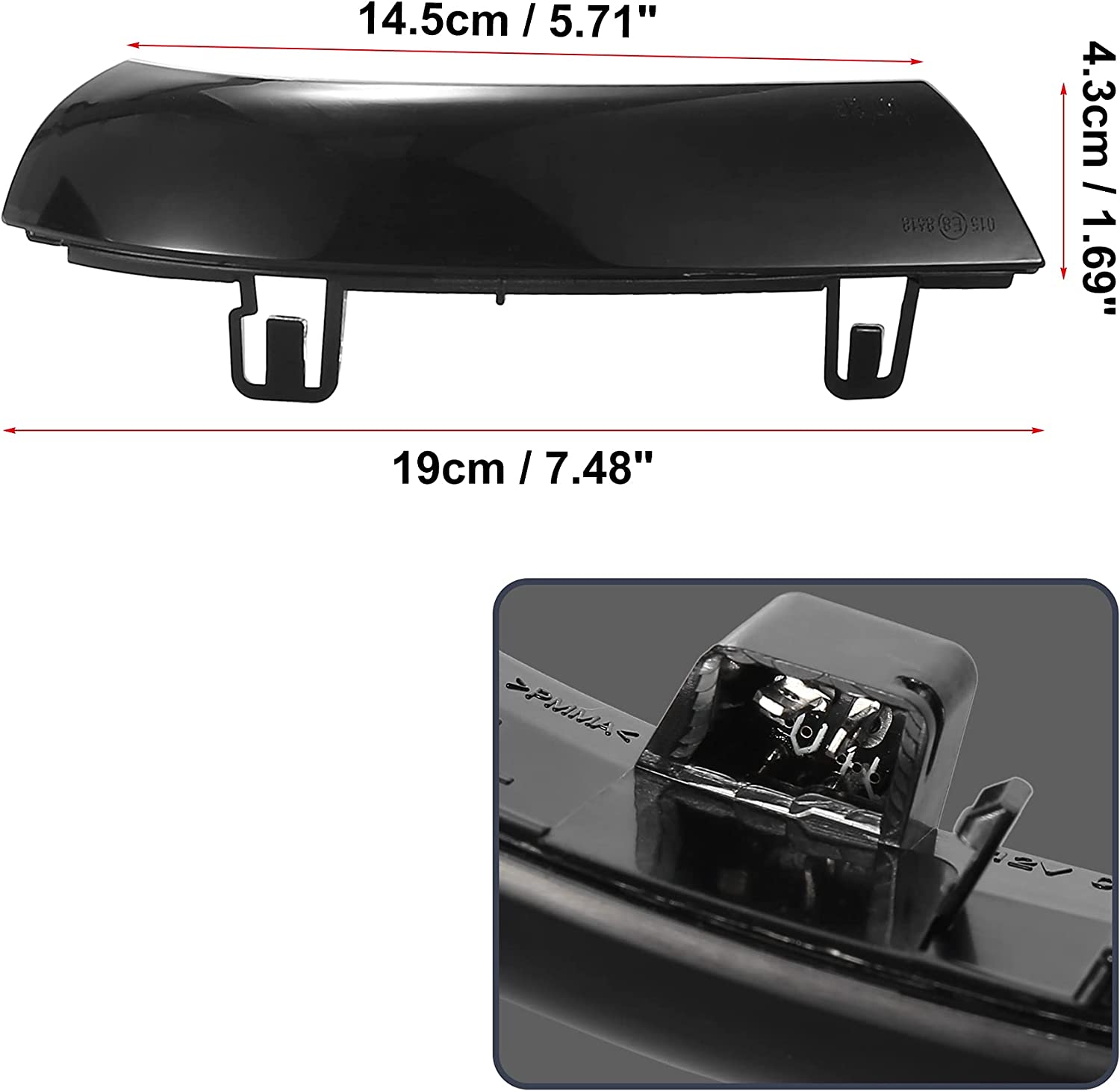 Dinâmica LED Turn Signal Espelho Luz Indicadora, pisca-pisca para VW GOLF 5, GTI, V, MK5, Jetta, Passat, B5.5, B6, Sharan, Superb, B5, EOS, 2pcs
