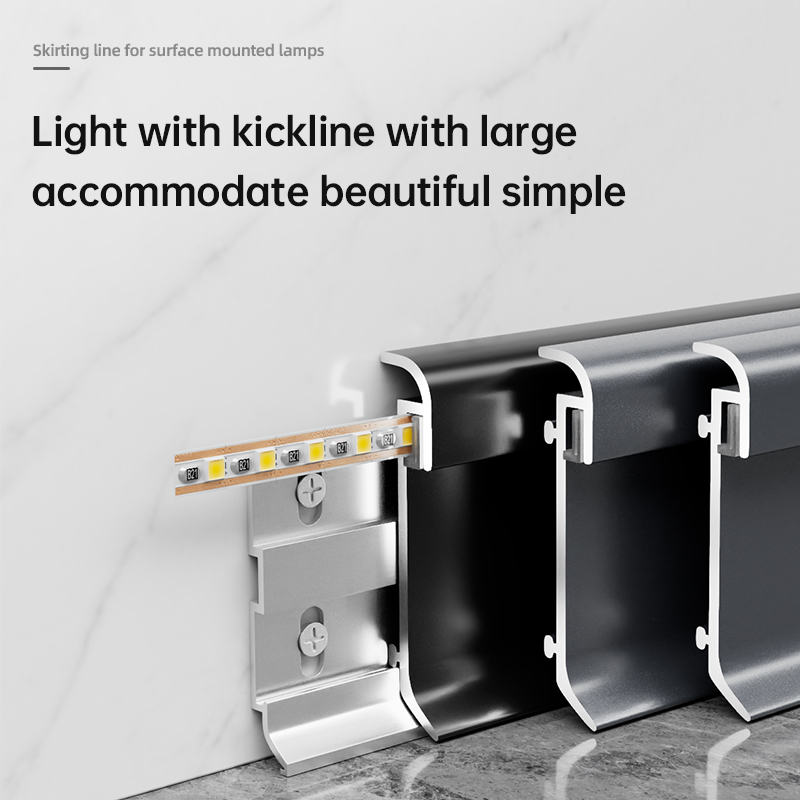 Lámparas LED luminosas con zócalo, zócalo de aleación de aluminio, zócalo de ranura de luz, zócalo de metal integrado