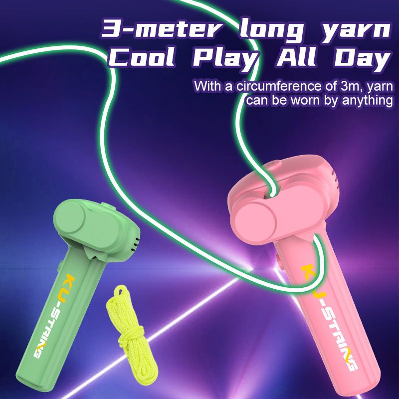 String Rope Glow in The Dark String Rope Launcher Lichtgevende draagbare handheld String Stress Relief Speelgoed voor kinderen Feestcadeau