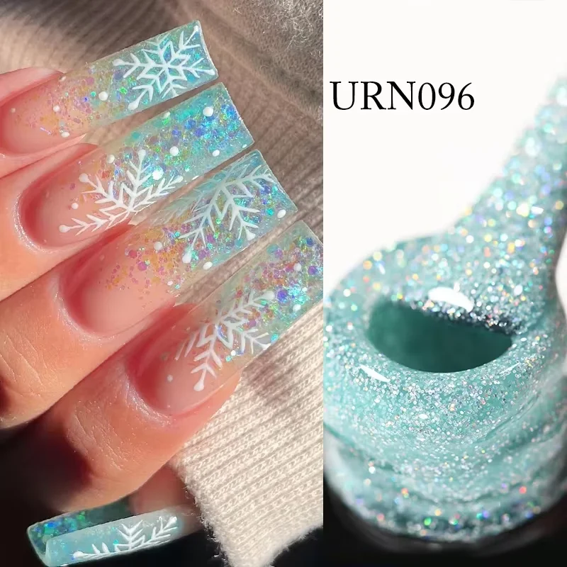 UR SUGAR 7,5 ml brillo lentejuelas Gel esmalte de uñas manicura invierno Navidad Festival uñas Gel UV LED Soak Off Nail Art Gel barniz