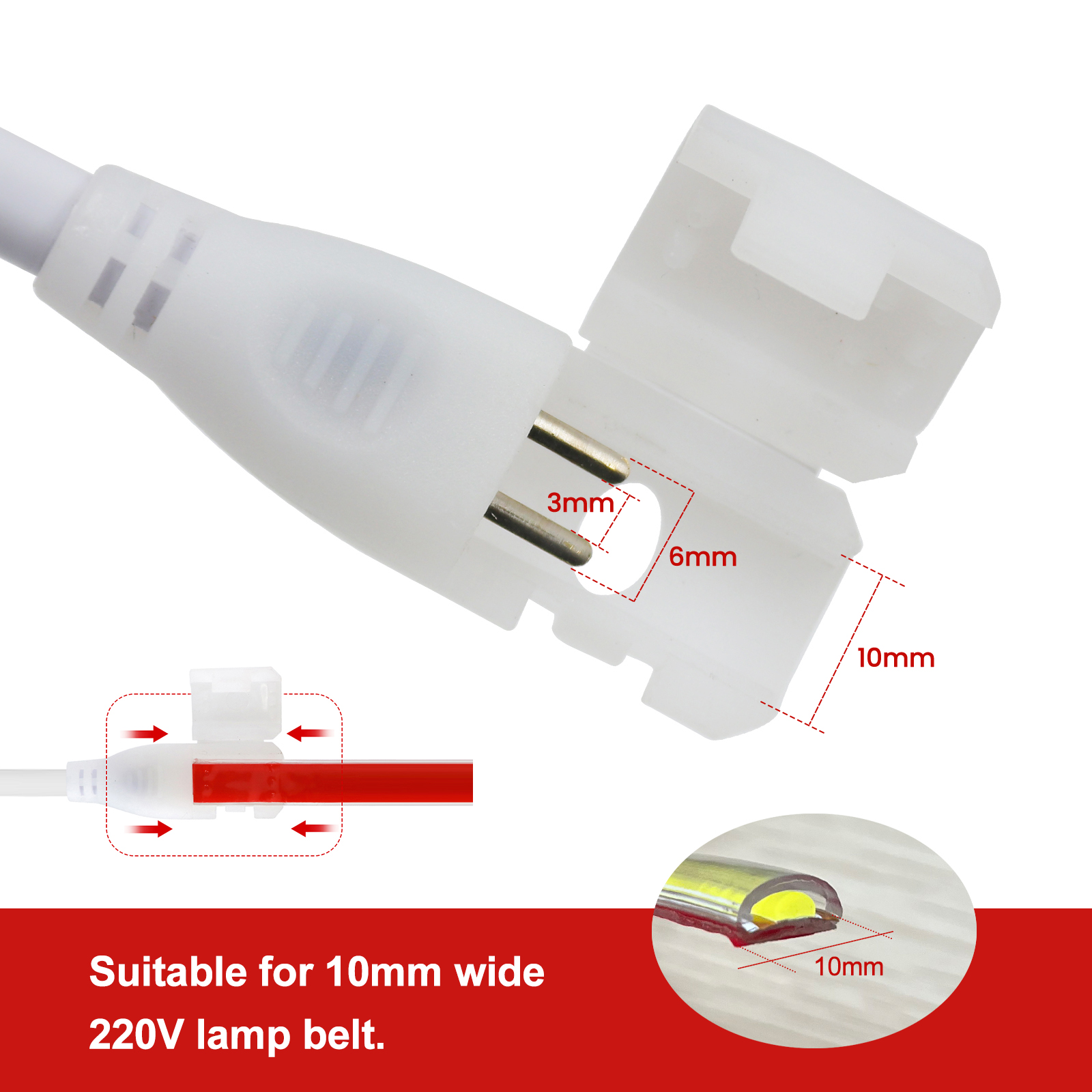 AC 220 V COB Strip 240 Leds/M IP65 Waterdicht 3000 K 4000 K 6000 K Flexibele Lint Touw LED Licht 10 CM Cut Zelfklevende Diode Tape