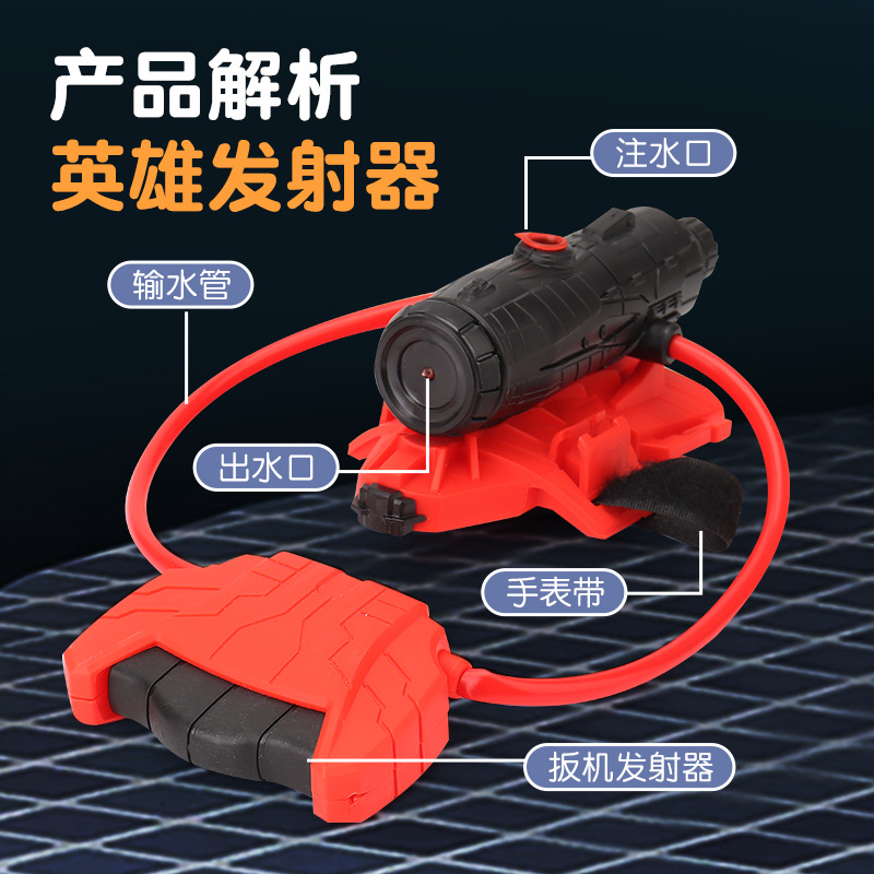 ฤดูร้อนใหม่ Spiderman รูปถุงมือ Launcher ชุดน้ําของเล่นเด็ก Hero Launcher นาฬิกาข้อมือกลางแจ้งน้ําต่อสู้ของเล่นเด็กของขวัญวันเกิด