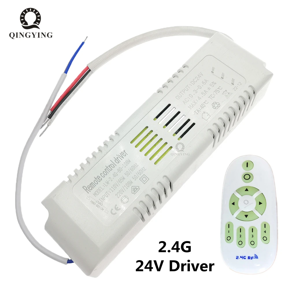 Salida 24V 36W-108W-150W 2,4G Controlador LED AC110V 220V atenuación de Color y fuente de alimentación cambiable para cargador de tira LED de dos colores