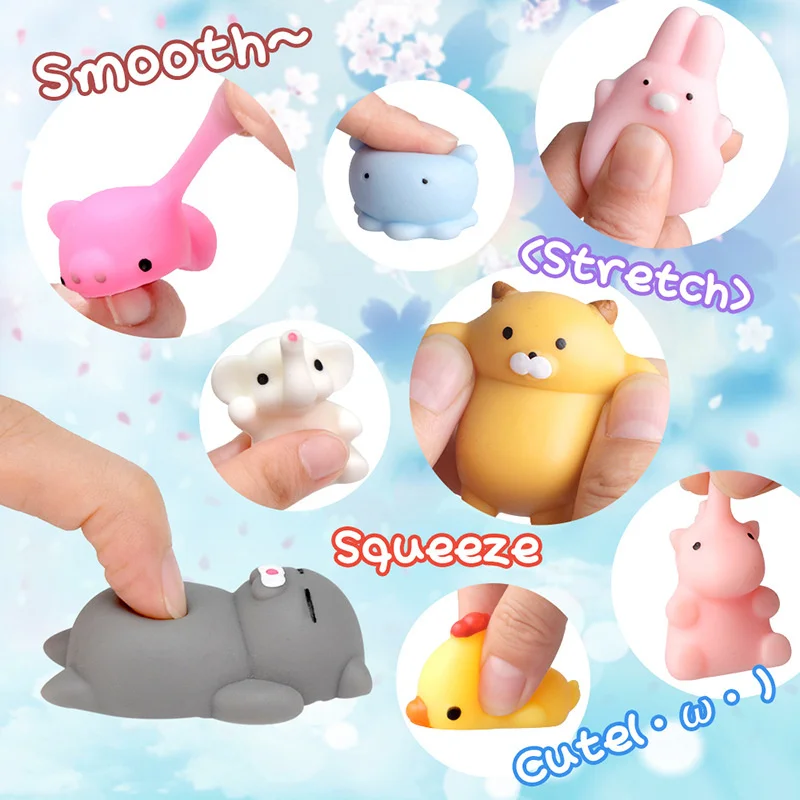 50-5 Chiếc Kawaii Squishies Mochi Anima Đồ Chơi Mềm Cho Trẻ Em Antistress Bóng Bóp Dự Tiệc Đồ Chơi Con sinh Nhật