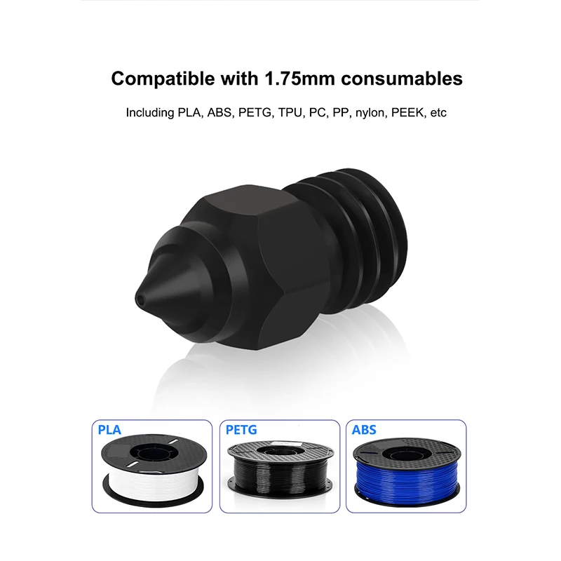 MK8 Nozzle CR-6 SE Hard Steel Brass Copper Plated Nozzles For Creality CR6 SE CR5 PRO /Ender 3 S1 pro / CR10 V2 / Ender 3 nozzle