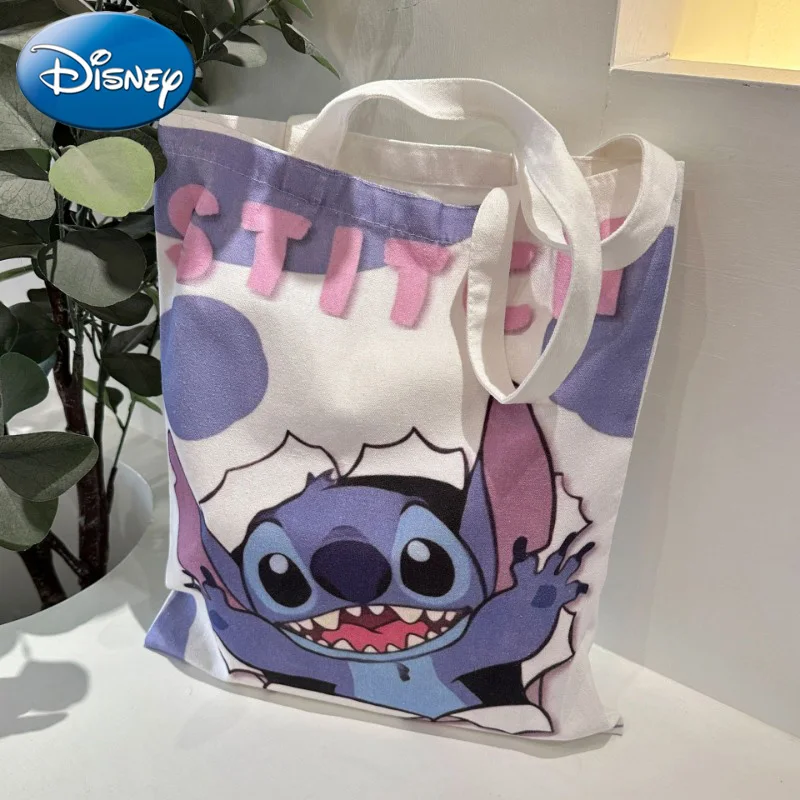 Disney-Bolso de lona con dibujos animados, bandolera de hombro, estilo Lilo y Baby