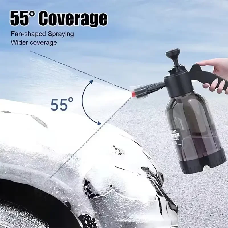 1/2 Uds 2L bomba de mano rociador de espuma lavadora neumática espuma de nieve botella de Spray de lavado de coches de alta presión para limpieza del hogar del coche