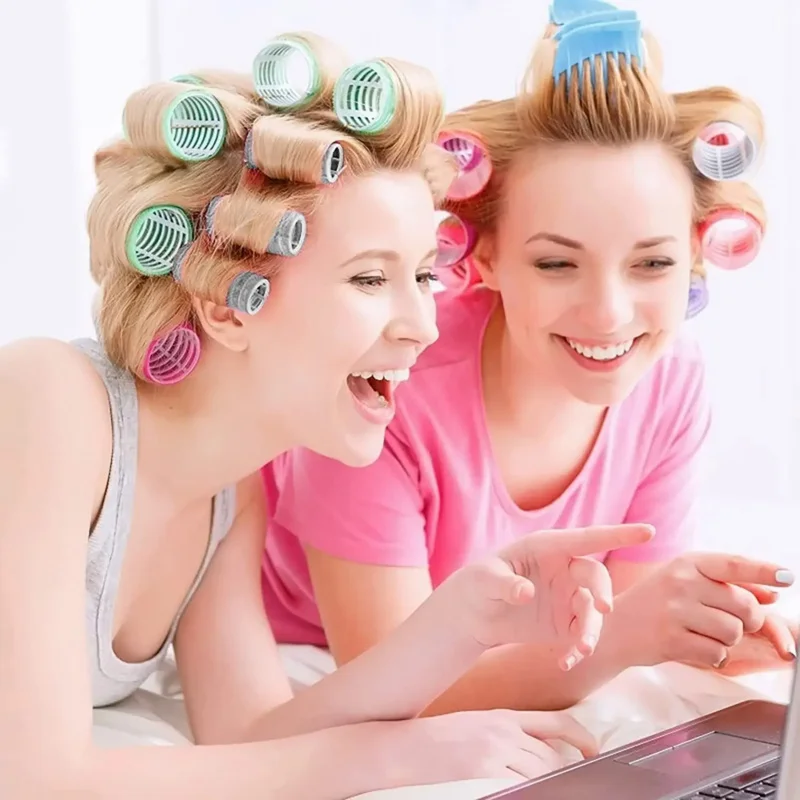 1 túi nhựa màu hồng lớn Grip làm tóc lớn tóc cuộn Con lăn Curl dụng cụ uốn tóc Salon nhà sử dụng Curling Curler Con Lăn dụng cụ tạo kiểu