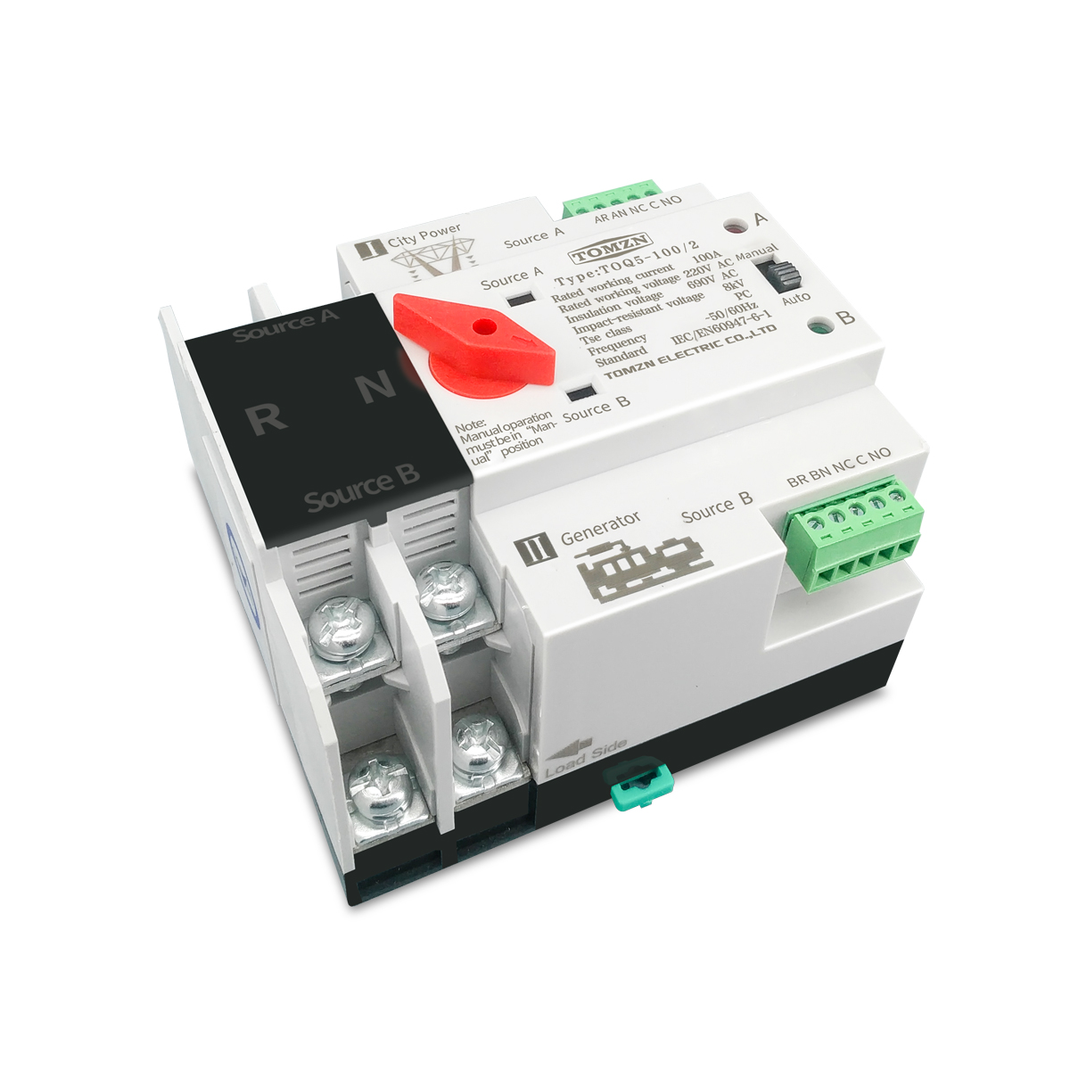 Автоматический переключатель передачи, 2P 63A 230V MCB тип