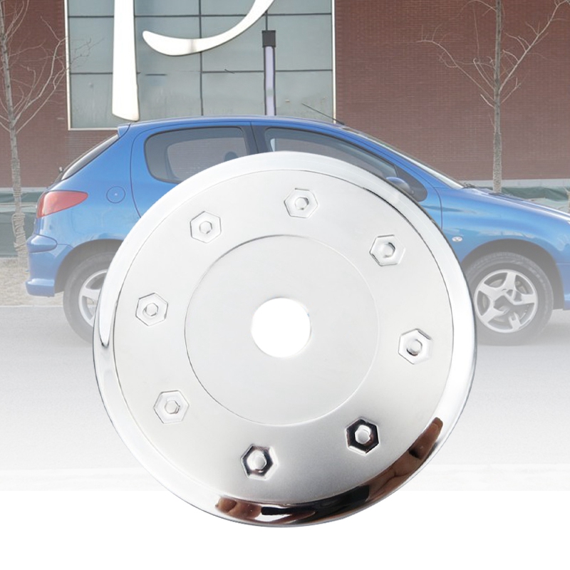 ステンレス鋼燃料タンクキャップ,ガスボックスカバー,車の装飾アクセサリー,プジョー206, 207,シトロエンc2