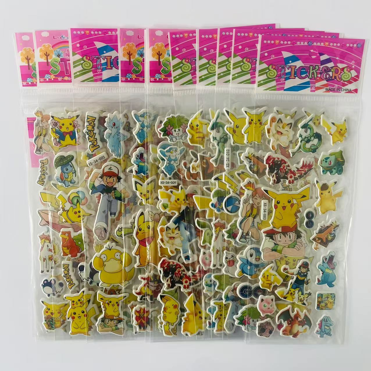 12 teile/satz Pokemon 3D Blase Aufkleber Dekoration Aufkleber Nette Belohnung Puffy Aufkleber Schreibwaren