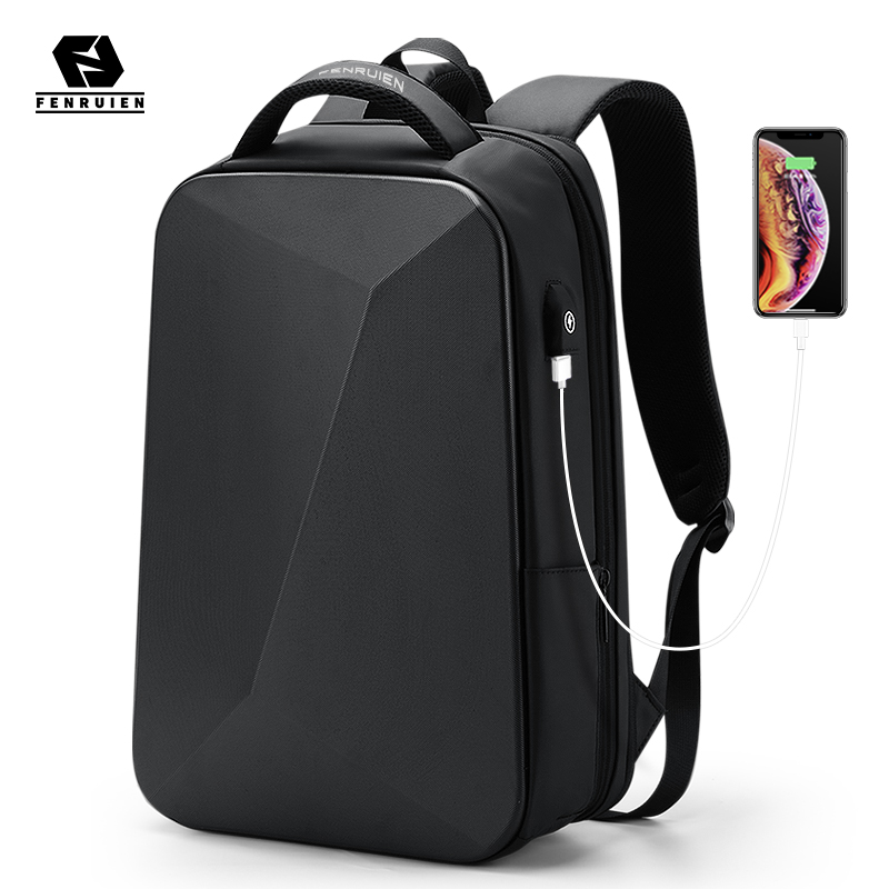 Fenruien marca portátil mochila anti-roubo à prova dwaterproof água mochilas escolares carregamento usb masculino saco de viagem de negócios mochila novo design