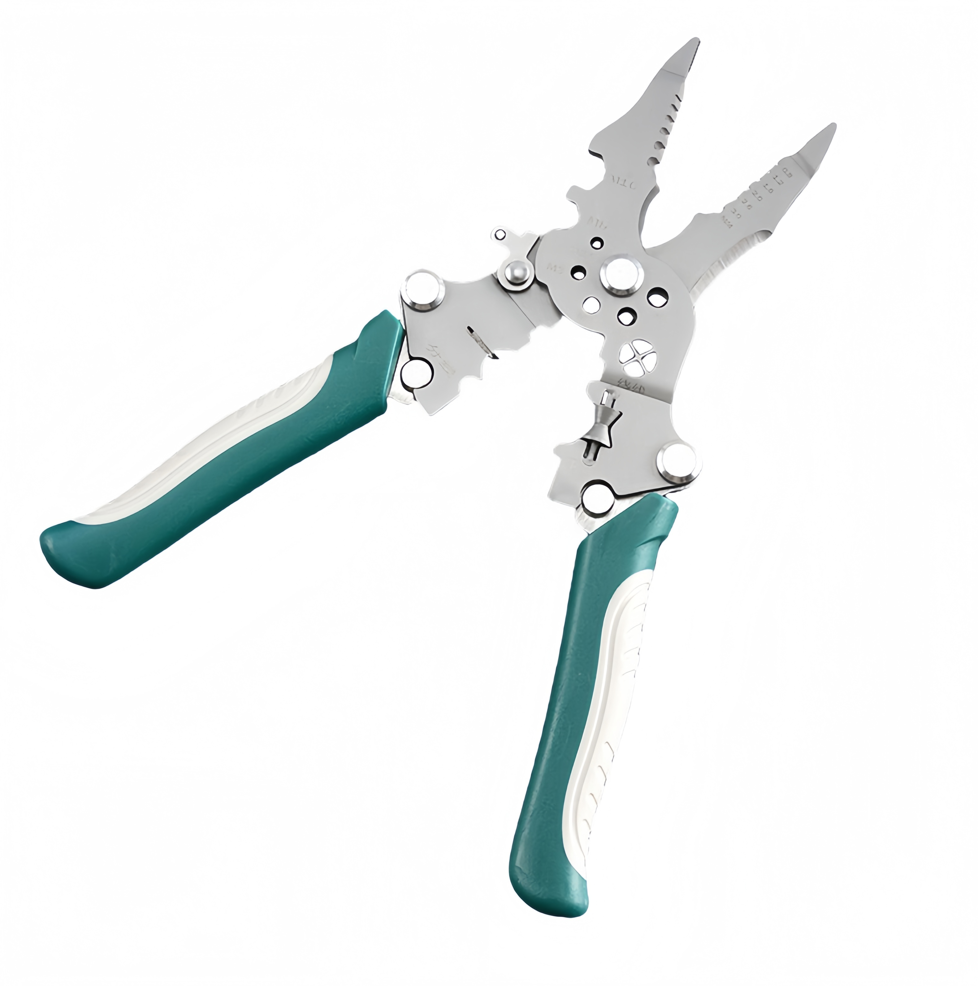 Foldable wire stripper electrician wire splitter wire pliers crimping plier tool with stripping, crimping and twisting functions