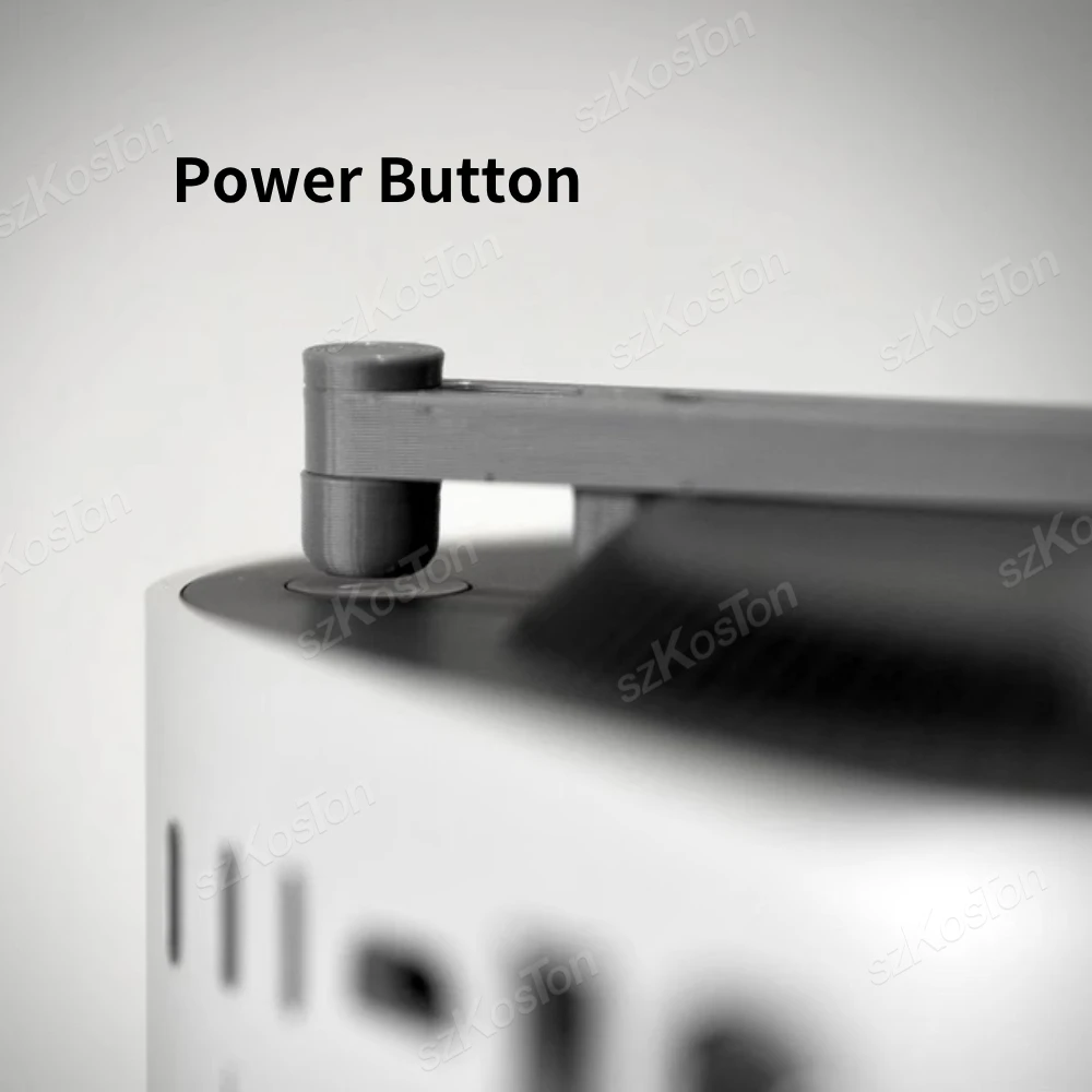 Botón de encendido del soporte elevador para 2024 Mac Mini M4 computadora de escritorio accesorios de impresión 3D para Mac Mini M4 Pro PC