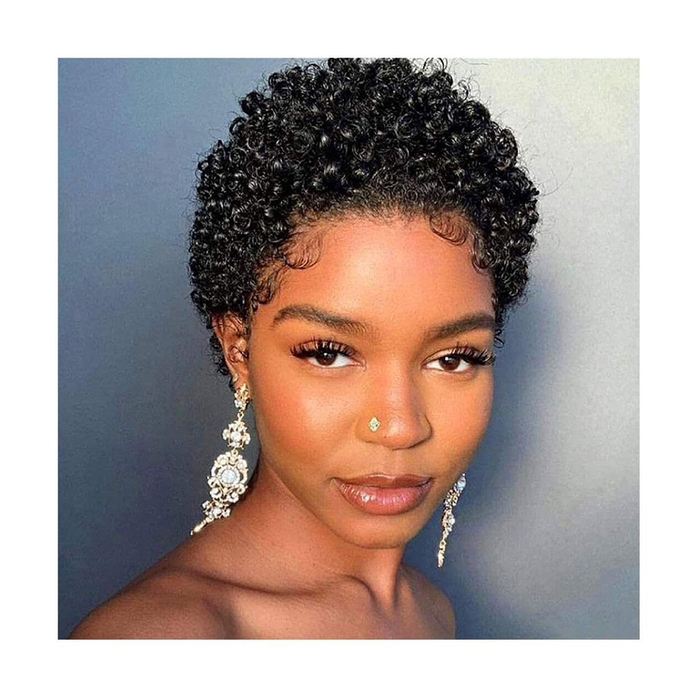 女性用ディープウェーブヘッドバンド,ナチュラルヘア,カーリーボブウィッグ,100% 本物の髪,機械製,ナチュラルブラックヘア