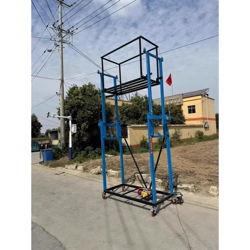 Electric Mobile Scaffolding Lift With Remote Control 500KG Load Capacity Folding Platform For Construction Work