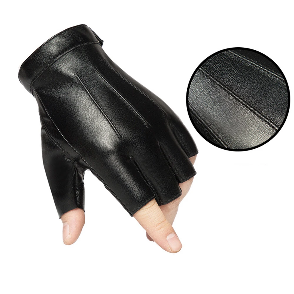 Männer Frauen Handschuhe PU Leder Fingerlose Fitness Sport Taste Street Dance Führen Angeln Taktik Vier Jahreszeiten Radfahren Handschuhe