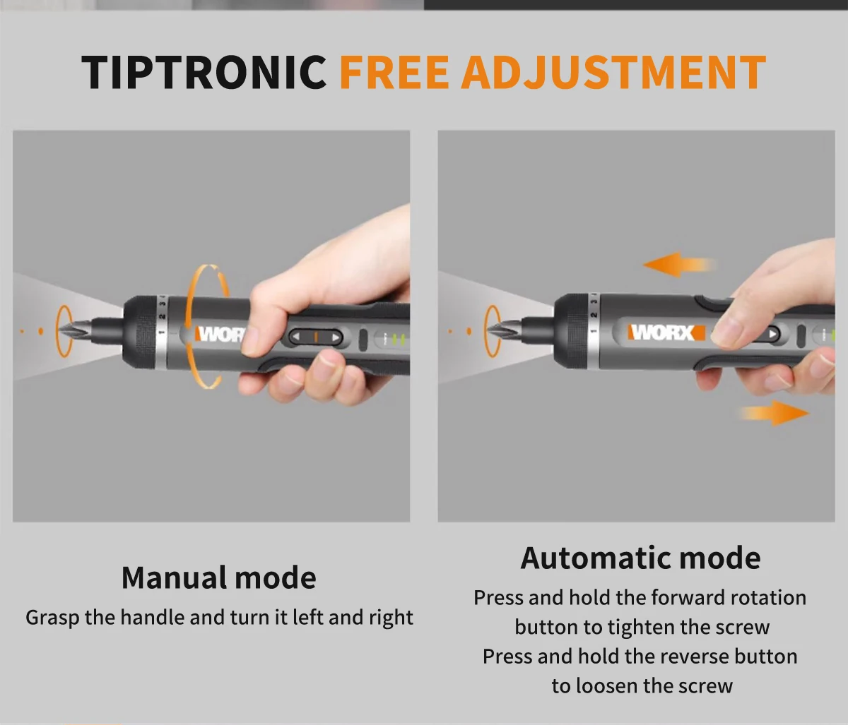 Worx 30 Bit Sets Power Tools WX242 Electrical Screwdriver Sets Smart Cordless drill Screwdrivers USB Rechargeable Handle 4V DIY