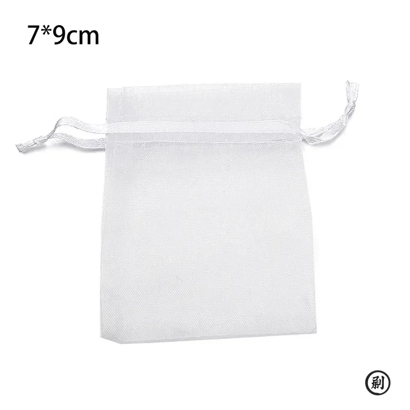 50PCS White Organza Bag Decorations 7 * 9cm or 9*12CM