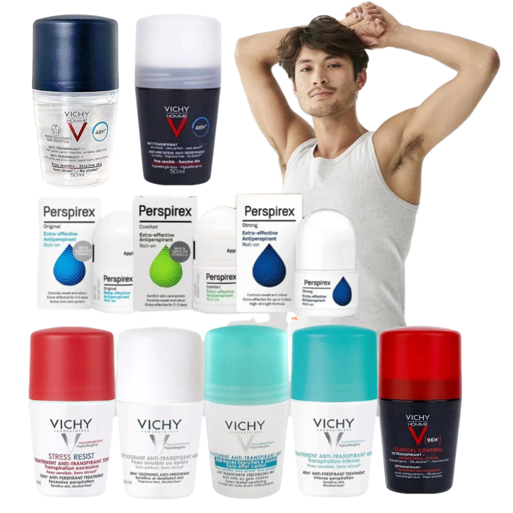 weizi VICHY Refreshing Antipersprant Deodorant Underarm Ball Roll On Stick Natural Sweatproof Comfortable Odorless For Women Men