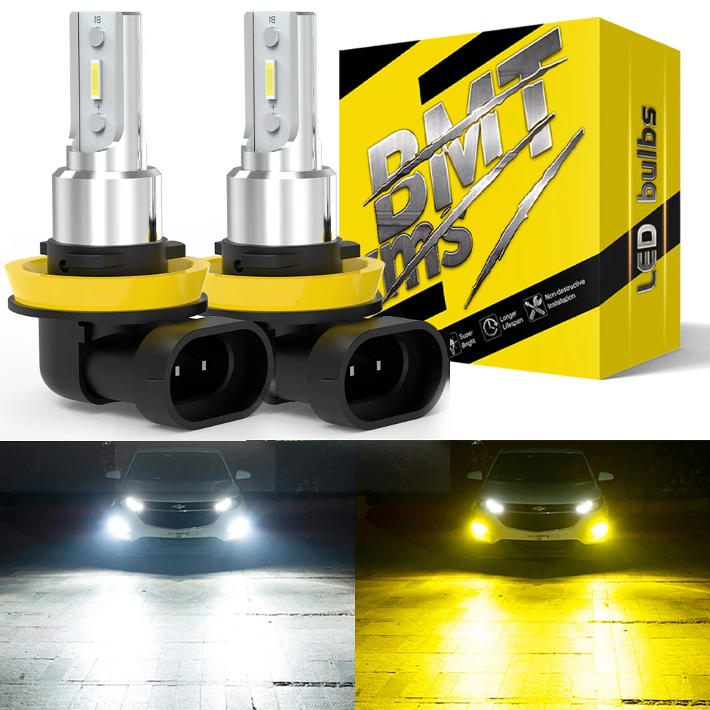BMTxms Canbus H11 H8 luz antiniebla LED H10 H16 5202 PSX24W 2504 9006 HB4 9005 HB3 880 881 H27 LED lámpara de conducción DRL para coche blanco amarillo