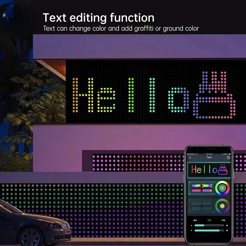 RGB LED luces de cortina con Control Bluetooth cortina inteligente cadena de luces aplicación DIY imagen texto pantalla Led inteligente LED RGB cadena de luz