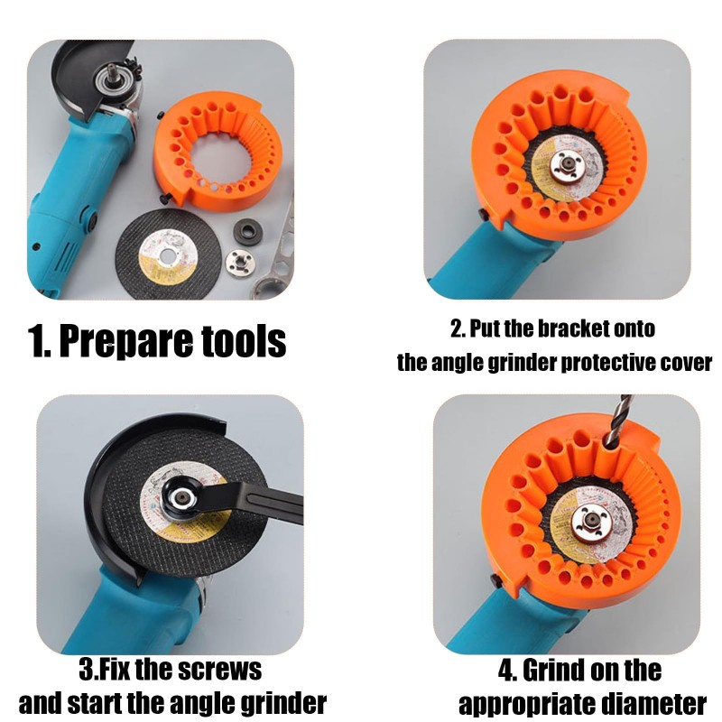 Multipurpose Drill Bit Grinding Sharpener Polishing Grinding Tool 125mm Angle Grinder Powered Tool Parts For 2-13mm Drill Bits