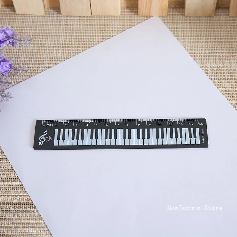 Musik Gerade Lineale Kreative Katze Musical Note Klavier Transparent Lineal Lesezeichen Messskala Büro Schreibwaren Versorgung