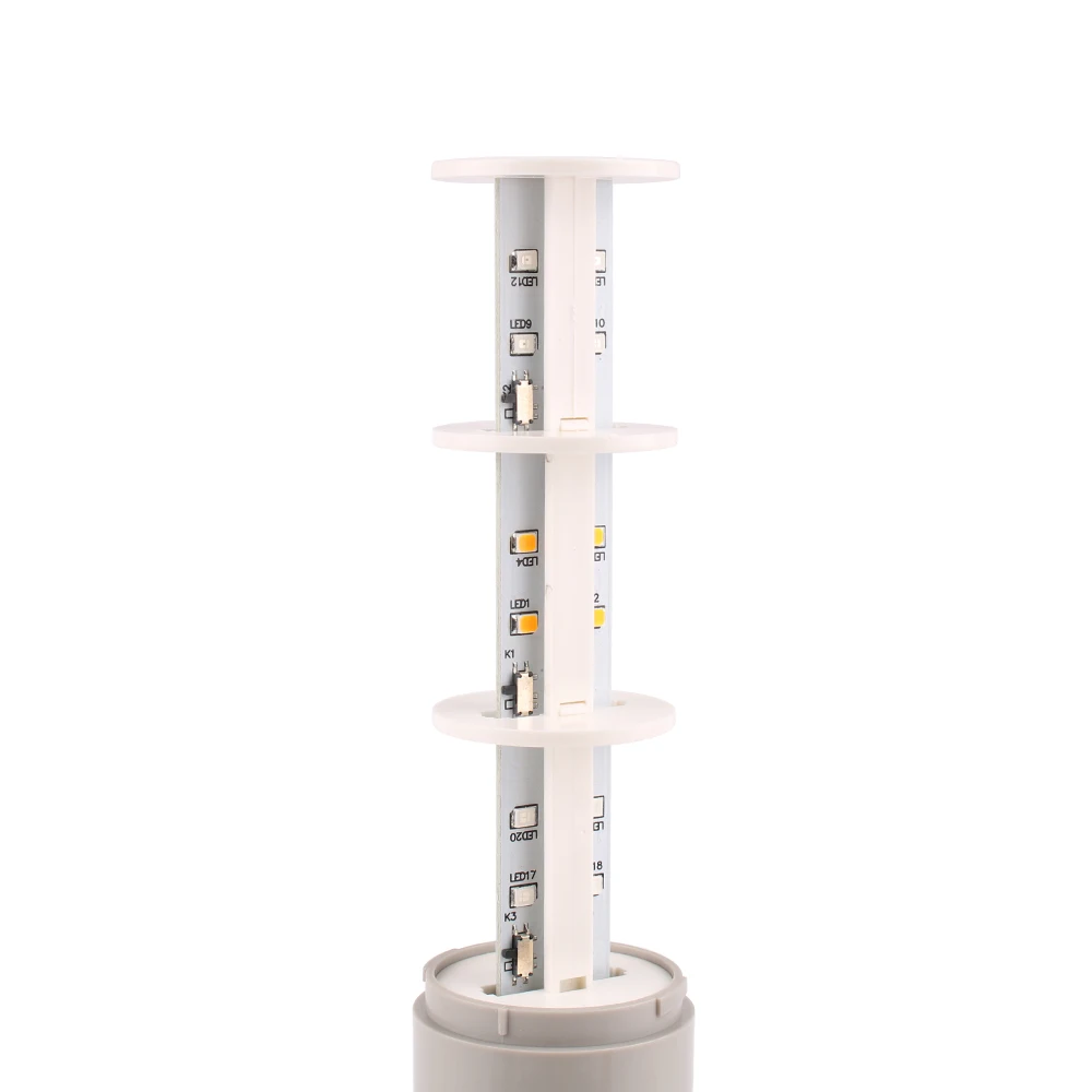 ไฟสแต็คอุตสาหกรรมหลายชั้น 3 ชั้น LED สัญญาณทาวเวอร์สัญญาณเตือนเครื่องจักรข้อควรระวังไฟความปลอดภัยพร้อมฐานหมุน