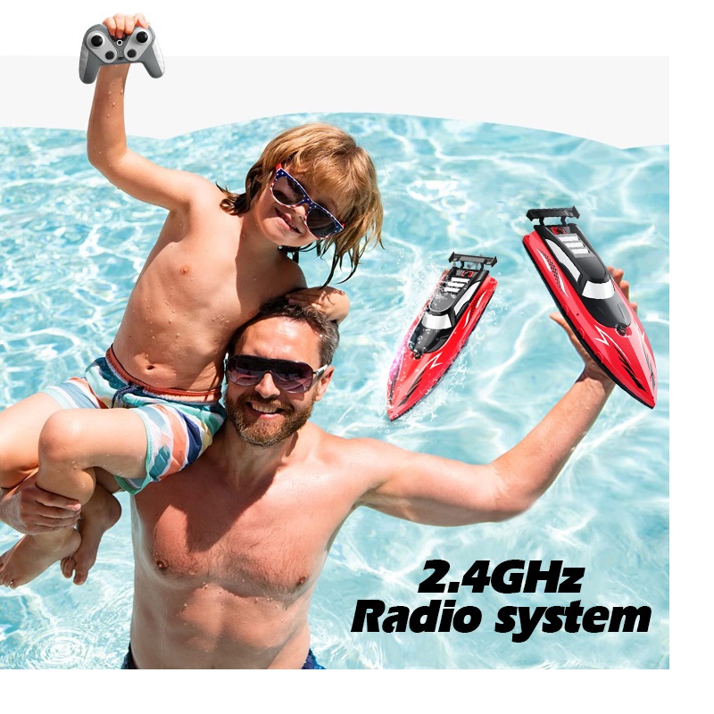 เรือควบคุมระยะไกล, เรือควบคุมระยะไกลของเล่นไฟฟ้าชาร์จ2.4G เรือควบคุมระยะไกลแบบเกลียวคู่เยื่อกระดาษควบคุมความเร็วสูง