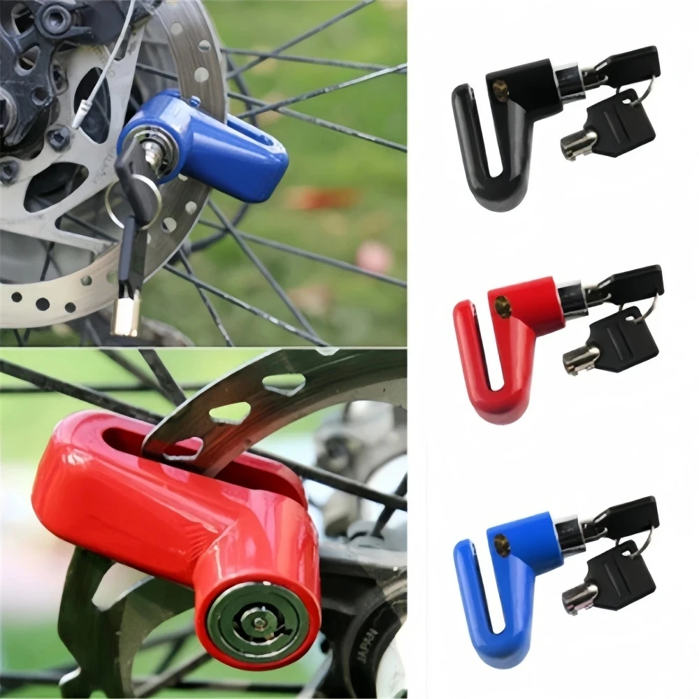 Scooter elétrico travão a disco com fio de aço, Proteção anti-roubo para bicicleta e mountain bike, Bloqueio do disco da motocicleta, Bloqueio de segurança