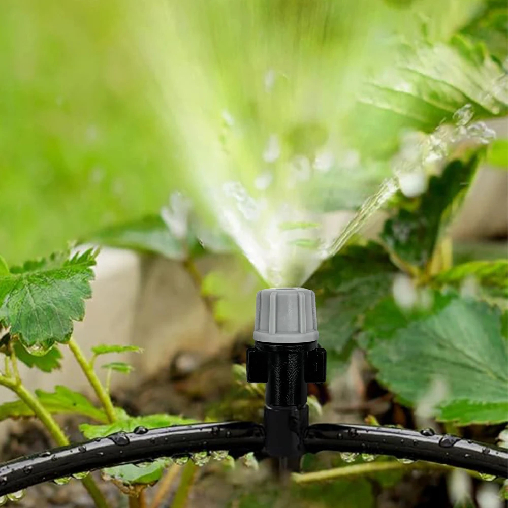 10–20 m automatisches Bewässerungssystem, tragbarer Nebeldüsen, Gartenschlauch-Sprühkopf mit 4/7 mm T-Anschluss für Terrasse