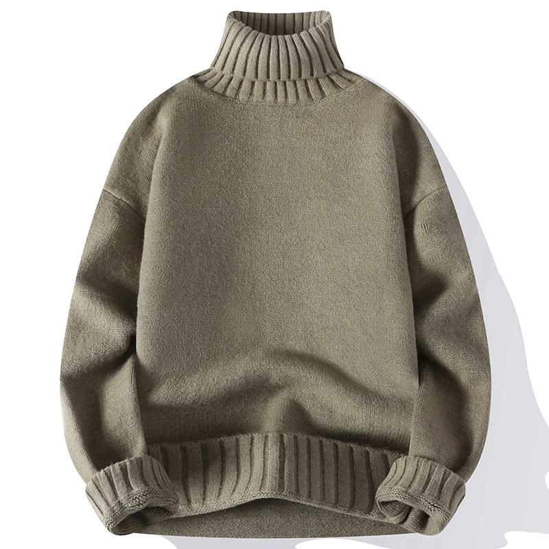 Neue Rollkragenpullover Männer Pullover Lässig Einfarbig Gestrickte Schwarz Pullover Mode Herbst Winter Männer Kleidung 2023 Pullover Mann