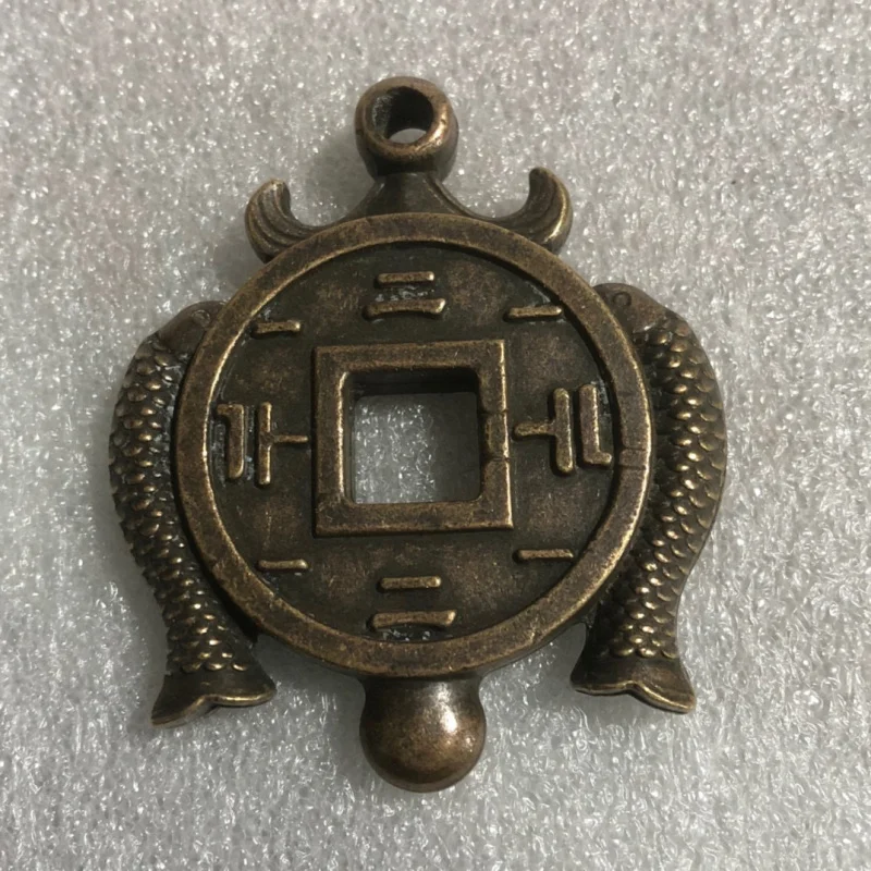 Liao Shuangyu Money-Spending Bronze Solid Square Hole Hanging Money Xixia Sanskrit Thickened Ancient Bronze Coin Antique Old Obj