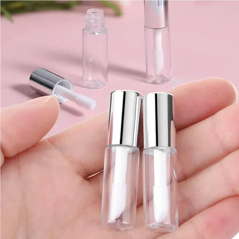 10 unids/lote vacío 2ml tubo de brillo de labios transparente Mini botellas de bálsamo labial contenedores de lápiz labial para viajes mujeres niñas maquillaje DIY