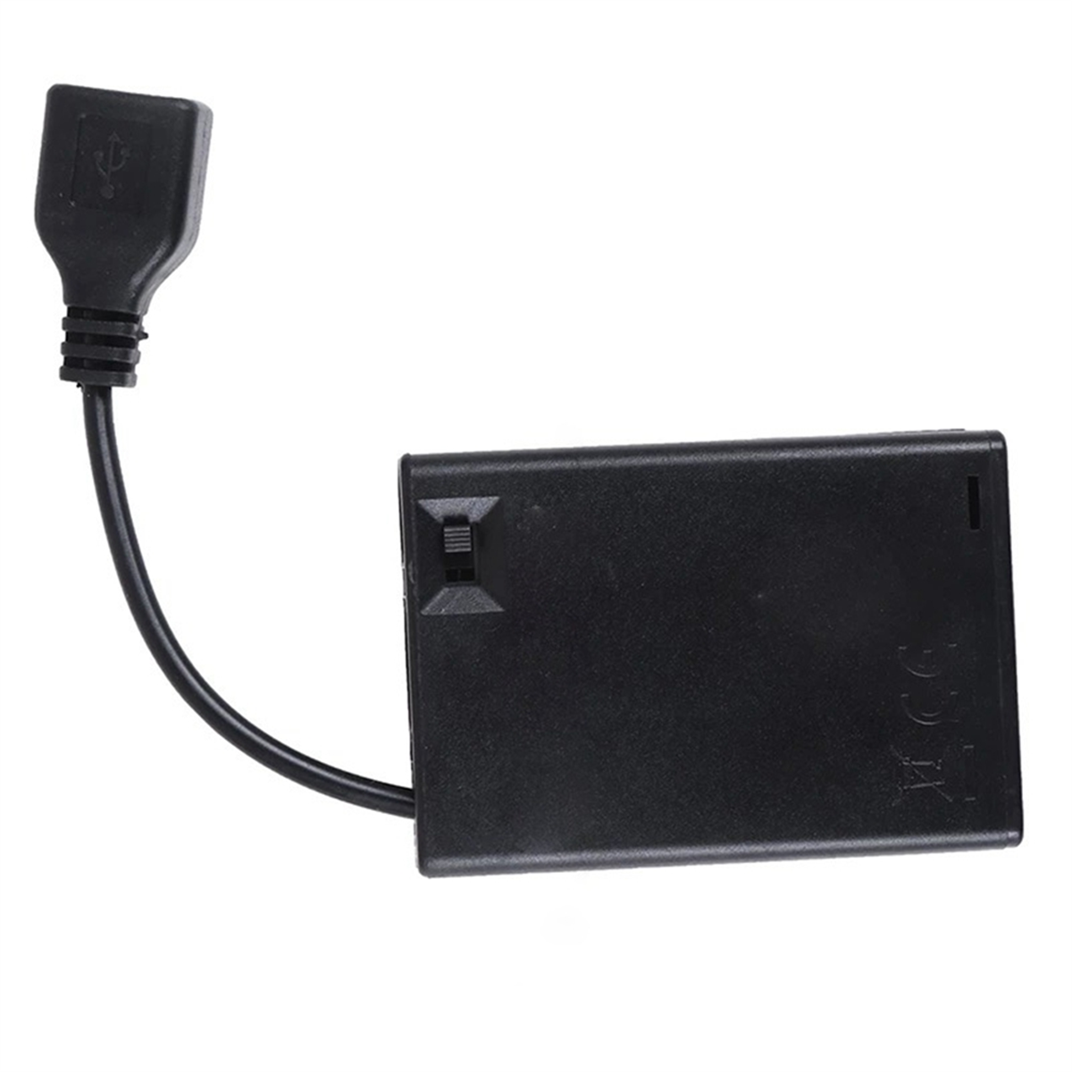 Mais novo caso de bateria 3xaa com capa e interruptor conectado ao conector fêmea usb soquete fêmea suporte de bateria