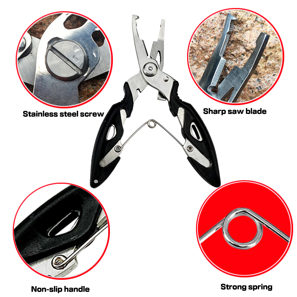 Stainless Steel 21/17cm Lure Pliers Fish Controller Set Multi-functional Spinning/Casting Fish Lip Grabber Fishing  Equipment