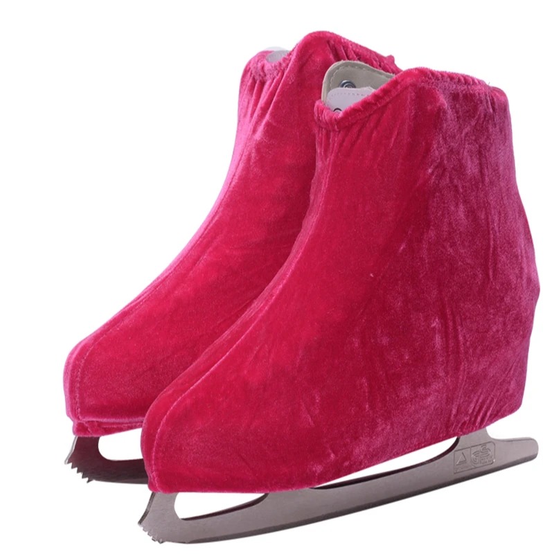 1 คู่รองเท้าสเก็ตน้ําแข็งหน้าปกกํามะหยี่ Roller Skate Anti สกปรก Protector Flannelette สําหรับรองเท้าสเก็ต S M L