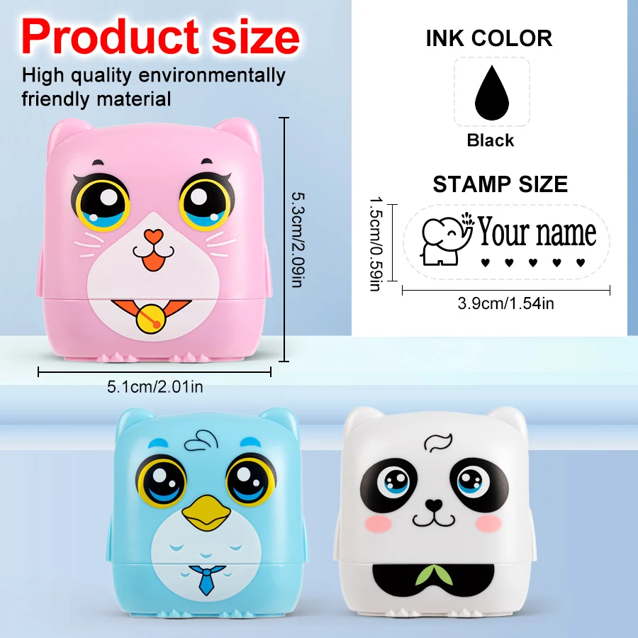 Custom personalized Baby Name Stamp Custom-made DIY Gift for Children Seal Student Clothes Chapter Not Easy to Fade Security Toy