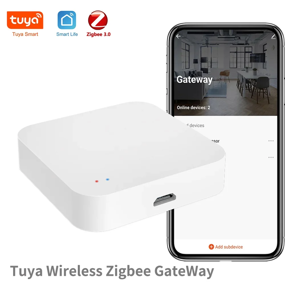 Tuya Zigbee Hub Wireless Multi Mode Gateway für Smart Home Automation für ZigBee-Geräte über Smart Life