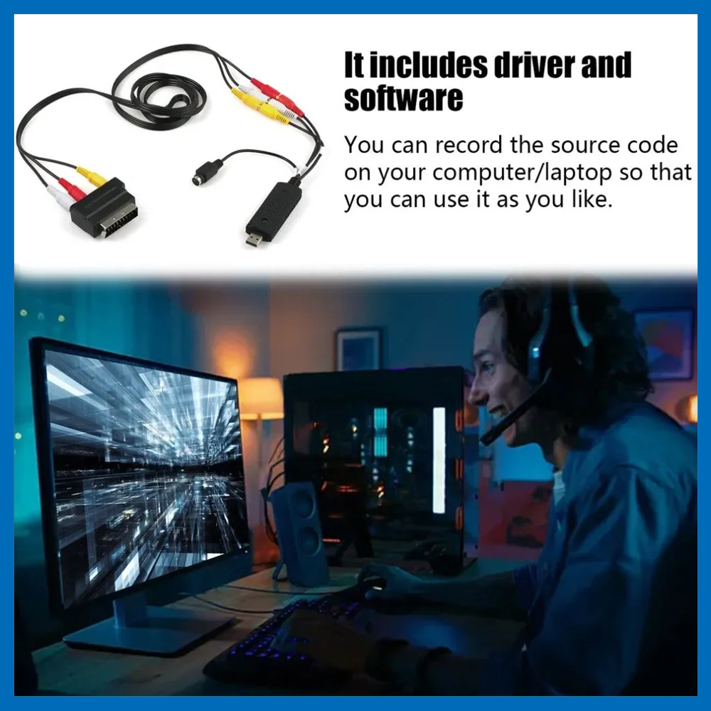 VHS To DVD Converter USB2.0 Convert Analog Video To Digital Format Audio Video DVD VHS Record Capture Card quality PC adapter