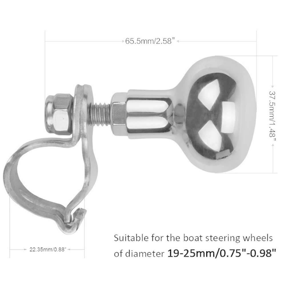 316 Aço Inoxidável Volante Botão, Auxiliar Boosters, Bola Handle, Barco Acessório