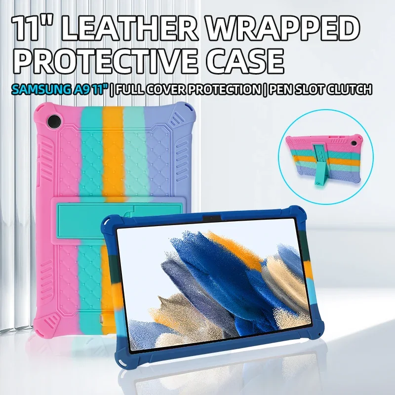 Funda para tableta Samsung Galaxy Tab A9 + 11 "más funda 2023 SM-X210 X215 X216 A9 8,7 SM-X110/X115 funda de silicona suave con soporte para niños capa
