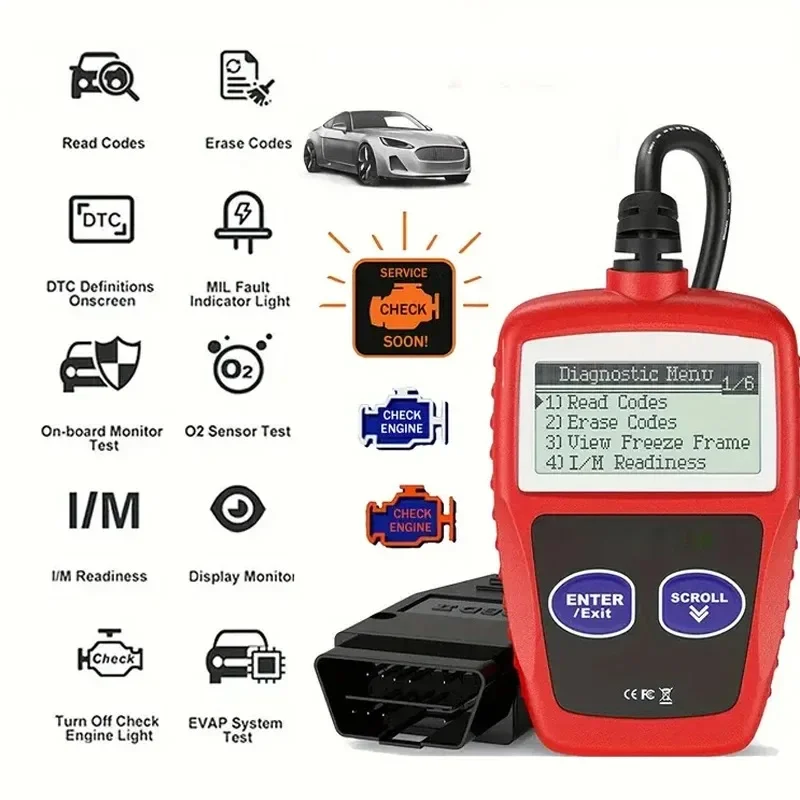 2025 avançado leitor de código obd2 scanner obdii ferramenta de diagnóstico do carro códigos de falhas claras ferramentas de diagnóstico instrumento universal