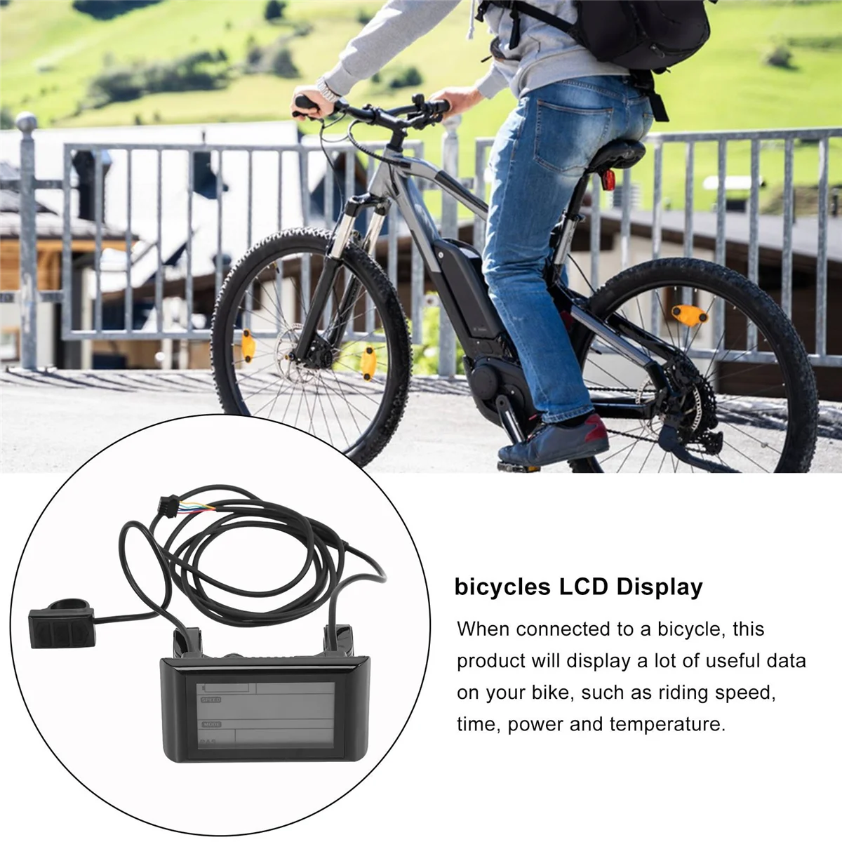 BABQ SW900 Display LCD Ebike 36V Display pannello misuratore LCD E-Bike per computer bici elettrica Accessori Ebike
