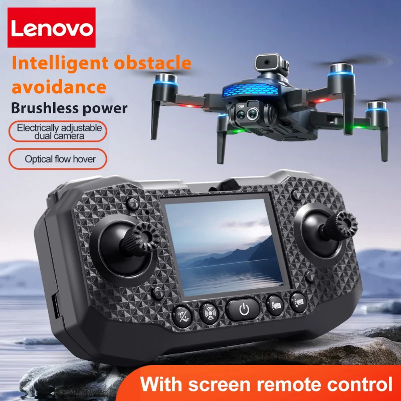 Lenovo m6 drone profissional 8k aéreo hd câmera dupla 5g wifi inteligente evitar obstáculos com tela gps sem escova rc drone