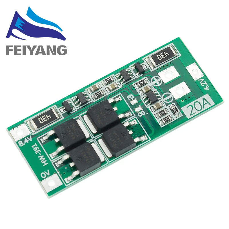 2S 20A 7.4V 8.4V 18650 Lithium Battery Protection Board/BMS Board Standard/Balance For DIY