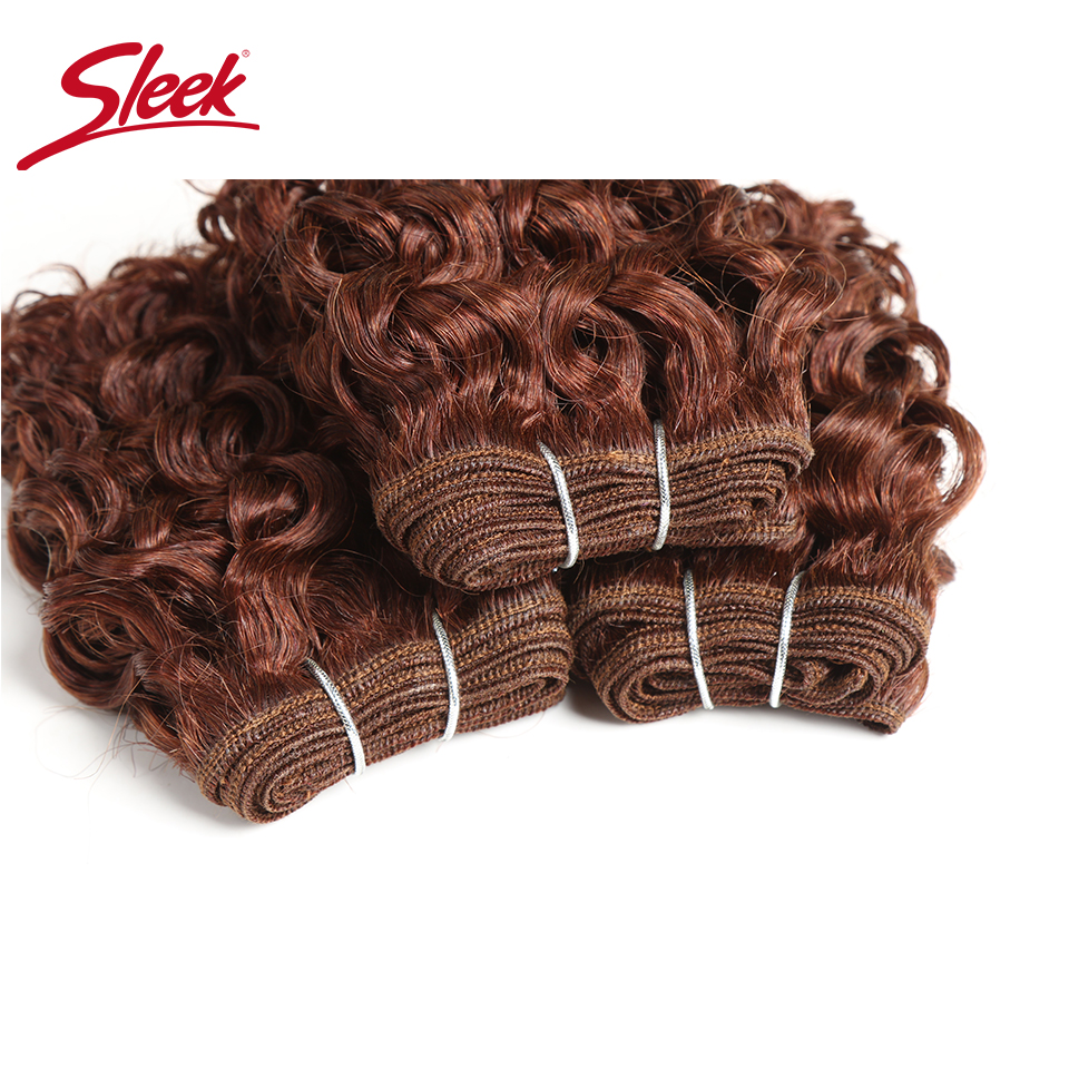 บราซิล Curly เส้นผมมนุษย์วาดคู่สีน้ำตาล2 #33 # สีแดง99J Burg 3กลุ่มผลิตภัณฑ์ Remy Hair Extension One lot