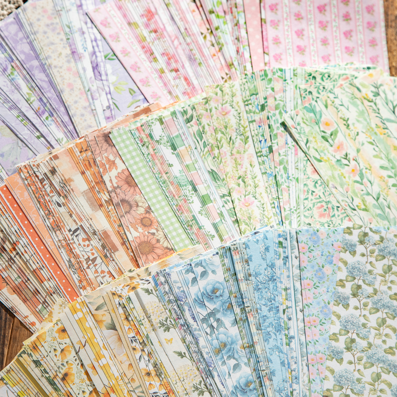 50 Sheets Vintage Floral patter Materials Paper DIY Scrapbooking Decor Craft Paper Collage Junk Journal Aesthetics Stationery