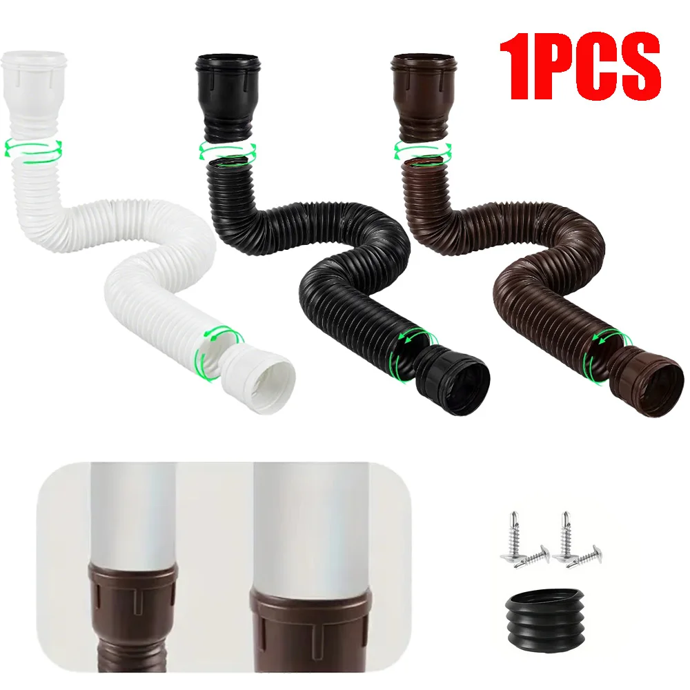 1 pacote flexível chuva calha downspout extensões dreno downspout extensor calha extensão flexível para baixo bico dreno extensão p